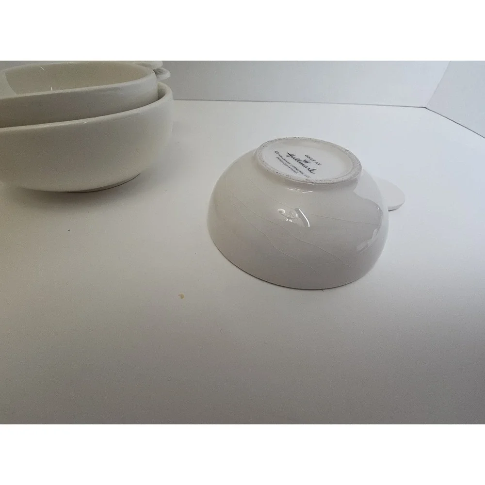 Hallmark Snowflake Nesting Ceramic Measuring Cups Set Of‎ 3